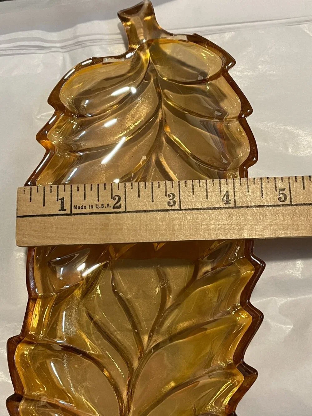 Fall Leaf Candy Dish - Carnival Glass